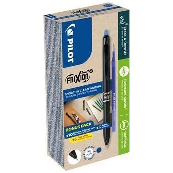 Roller "Frixion Ball +" + náplň, modrá, 0,35 mm, vymazatelný, stiskací mechanismus, PILOT BLRT-GREEN