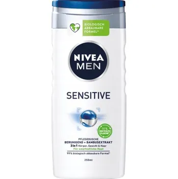 Koupelová kosmetika Nivea Men Sensitive Sprchový gel 3v1 250 ml
