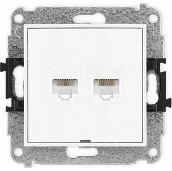 Elektrická zásuvka Internetová zásuvka nástěnná Karlik bílá