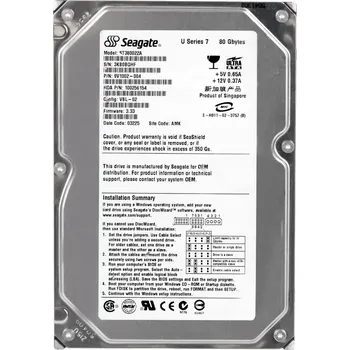 Interní pevný disk Pevný disk Seagate U Series 7 ST380022A 80GB PATA (IDE/ATA) 3,5"