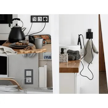 vypínač Simon 55 Jednoduchý Kloubový Spínač Černý MAT