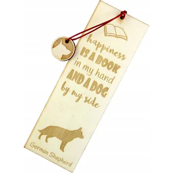 Doplněk ke knize Německý ovčák gravírovaná záložka do knihy se psem, jméno psa