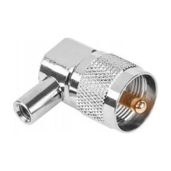 Elektrický konektor UHF konektor samec pro kabel RG58, krimpovací, úhlový