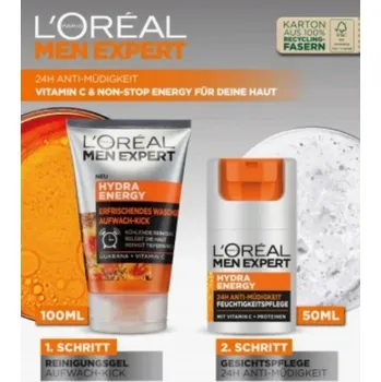 Kosmetická sada L'Oréal, Sada, Čisticí Gel na obličej + krém, 1 ks