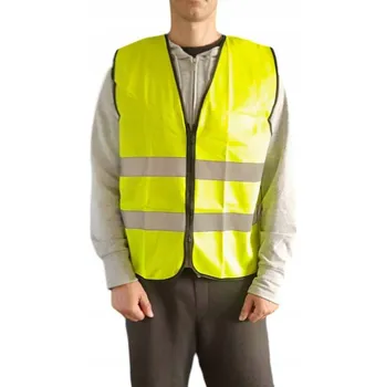 Reflexní vesta žlutá síťovaná na zip L