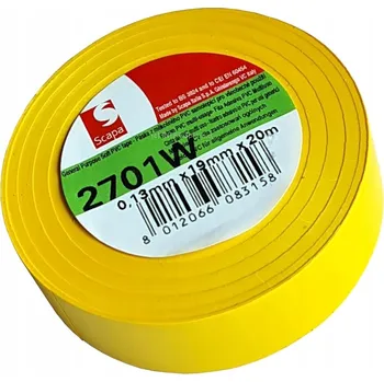 Izolační páska Izolační PVC páska Scapa 2701W 19mm/20m žlutá, 600V