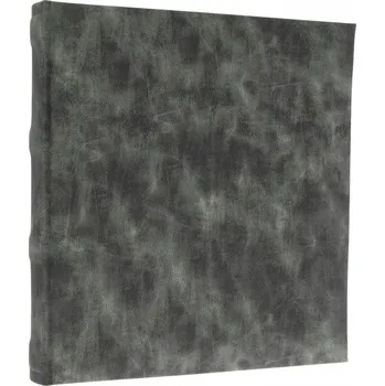 Album na fotografie k vlepování, šedý mramorový vzor, 60 stran krémové barvy