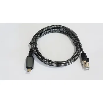 Datový kabel USB C - RJ-45 kabel 3 m kat.6, 1 Gbit