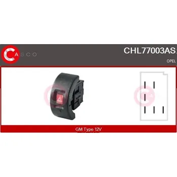 Vypínač výstražných blikačů CASCO CHL77003AS