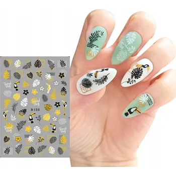 Samolepky na zdobení nehtů Vzory TUKAN LISTY