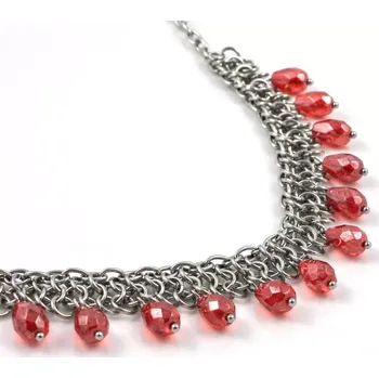 Náhrdelník Náhrdelník choker s červenými kapkami