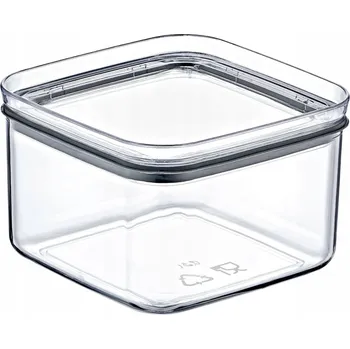 Dóza na potraviny UZAVÍRATELNÁ ČTVERCOVÁ NÁDOBA NA POTRAVINY 0,5L - NA SÝPKÉ POTRAVINY, MOUKU, SŮL, RÝŽI