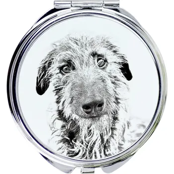 Kosmetické zrcátko Skotské kompaktní kapesní zrcátko s obrázkem psa – Chart