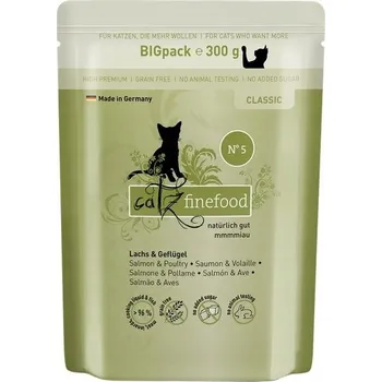 Krmivo pro kočku Catz Finefood Classic N.05 Losos a drůbež kapsička 300g