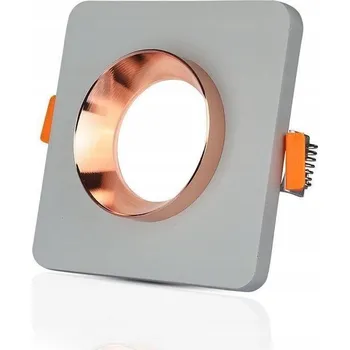 Bodové svítidlo Bodové svítidlo V-TAC do sádrokartonu a betonu GU10 Čtverec Šedé/Zlaté