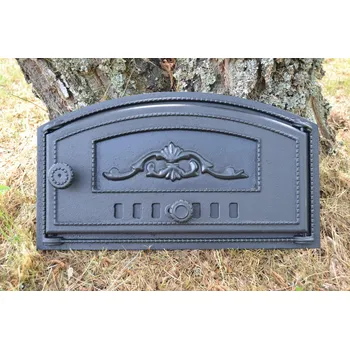 Litinová dvířka do pece na pizzu, chleba, udírny