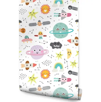 Fototapeta Tapeta pro děti - Planety a hvězdy /250358895