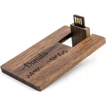 USB flash disk USB flash disk MemoRabbit DS-0413 dřevěná karta OŘECH 128 GB USB 2.0 hnědý