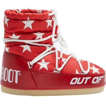 Dámská zimní obuv Dámské nízké zimní boty MOON BOOT-LIGHT LOW STARS, 002 red-white Červená 35/36