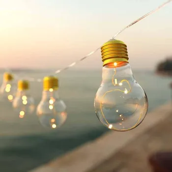 Venkovní osvětlení SolarCentre Solární LED řetěz SolarCentre LVB10 Lumify Vintage s USB - 10 světel