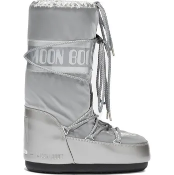 Dětská móda Dětské vysoké zimní boty MOON BOOT-ICON GLANCE, 002 silver Stříbrná 23/26