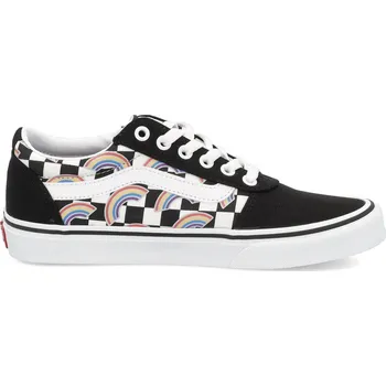 Pánská tenisová obuv Dámská rekreační obuv VANS-WM Ward Rainbow Checkerboard multi/white Černá 37