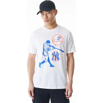 Triko s krátkým rukávem NEW ERA-MLB Player graphic table tee NEYYAN Bílá XL