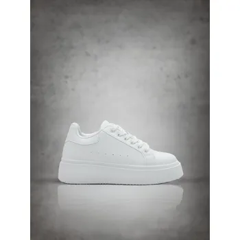 Dámská obuv Sinsay - Tenisky z imitace kůže - bílá - 4920X-00X - 4920X-00X-40-4