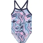 Dívčí plavky COLOR KIDS-Swimsuit Sporty, AOP, cerulean Modrá 116