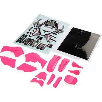 RC vybavení 1:4 Losi Promoto-SM/MX: Kapotáž růžová, samolepky