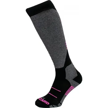 Jezdectví Lyžařské podkolenky (ponožky) BLIZZARD-Wool Sport ski socks, black/pink Mix 39/42