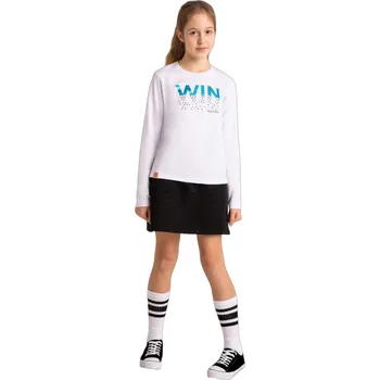Dívčí tričko Dívčí tričko s dlouhým rukávem VOLCANO-LONG L-WIN JUNIOR 100 WHITE Bílá 146/152