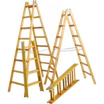 Železářství ŠTUTIKA s. r. o. Dřevěný žebřík dvojitý PROFI 11 příček 342 cm