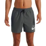 Pánské plavky NIKE SWIM-LOGO LAP 5 inch -IRON GREY Šedá XL