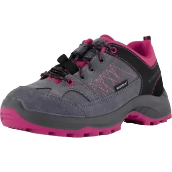 Dětská fitness obuv Juniorská nízká turistická celokožená obuv WITEBLAZE-PULS LOW GIRL Šedá 34