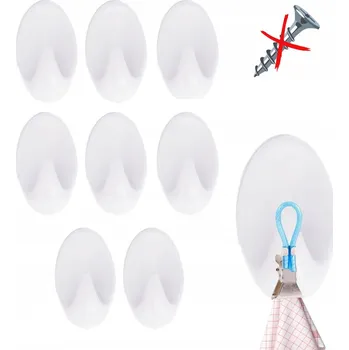 Věšák 8x SAMOLEPICÍ HÁČKY NA ZÁVĚS SILNÉ