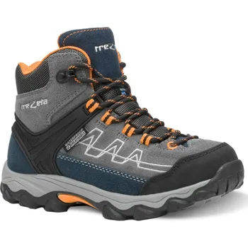 Dětská fitness obuv Chlapecká vysoká turistická obuv TREZETA-Storm Wp Jr, Grey/Orange Šedá 36