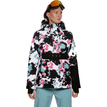 Dámská lyžařská bunda AUTHORITY-SJ-DOPEA II W white print Bílá XL