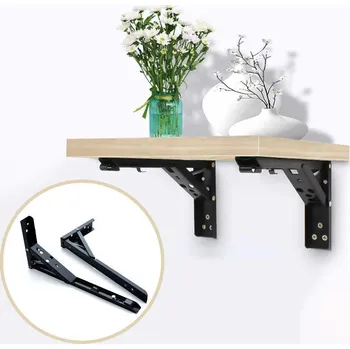 Držák na polici Konzole na polici 19,5 x 2 x 11 cm 2 ks černá