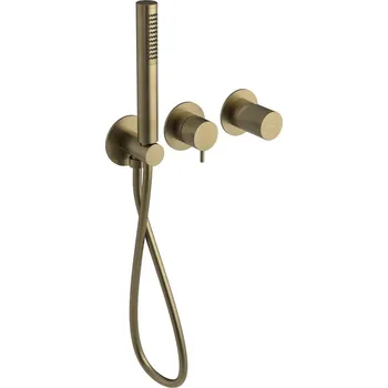 Sapho ULTRATAP podomítková sprchová/vanová baterie s ruční sprchou, 2 výstupy, zlato mat UT045TG