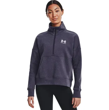 pracovní mikina Dámská tréninková mikina s 1/2 zipem UNDER ARMOUR-Rival Fleece HZ-GRY-1373030-558 Šedá XS