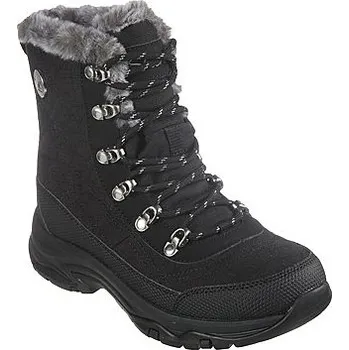 Dámské holínky Dámské vysoké zimní boty SKECHERS-Trego Cold Blues black Černá 40