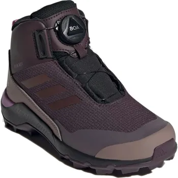 Dívčí zimní obuv Dívčí kotníkové zimní boty ADIDAS-Terrex Winter Mid Boa Rain.RDY shadow maroon/red/lilac Červená 34