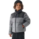 Chlapecká bunda 4F JUNIOR-DOWN JACKET-JWAW24TDJAM461-25S-GREY Šedá 164