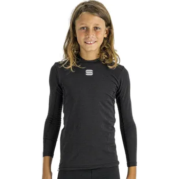 Dámské oblečení Dětské termo triko s dlouhým rukávem SPORTFUL-Td mid long sleeve kid top, black Černá 128