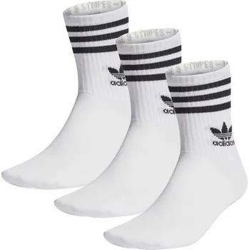Pánské ponožky Ponožky ADIDAS ORIGINALS-3 PACK-CREW SOCK-WHITE Bílá 37/39