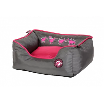 Pelíšek pro psa Pelech z ortopedické pěny - S - Růžová/Šedá