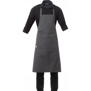 Pracovní zástěra Payperwear Zástěra pro kuchaře, obsluhu, BOUTIQUE TWILL, nastavitelný lacl, železná šedá