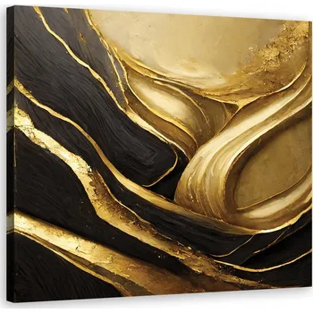 Obraz Obraz na plátně, Zlatá abstrakce v glamour stylu 30x30