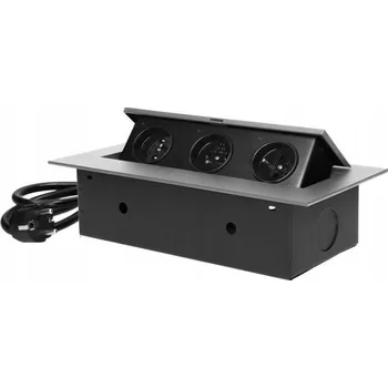 Elektrická zásuvka Elektrická Zásuvka do desky stolu Orno stříbrná